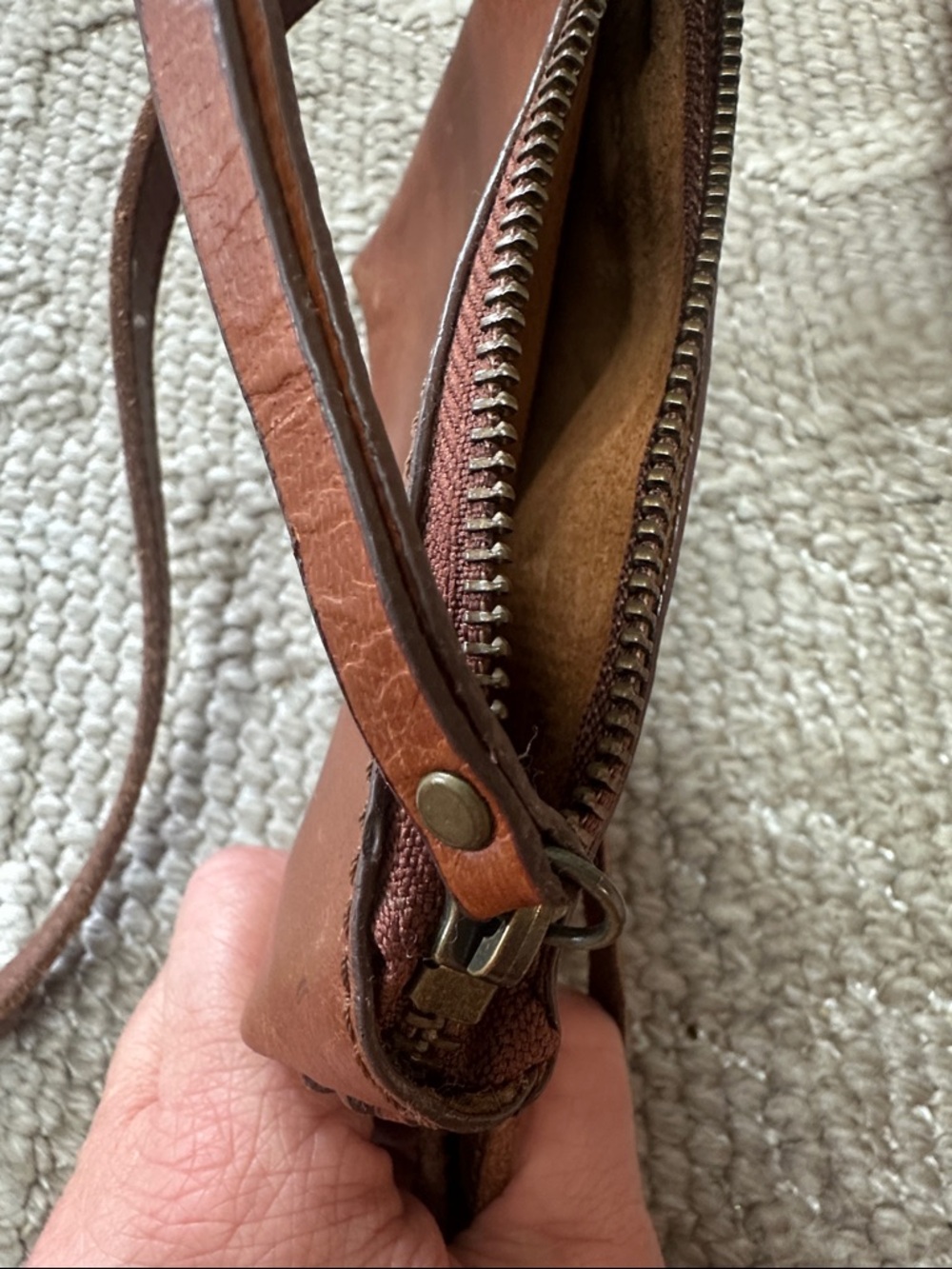 Like new Frye Brown Leather Crossbody Belt Bag - Picture 6 of 8
